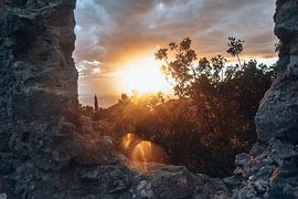 Schloss Sonnenuntergang Griechenland von Atlasinmyhand