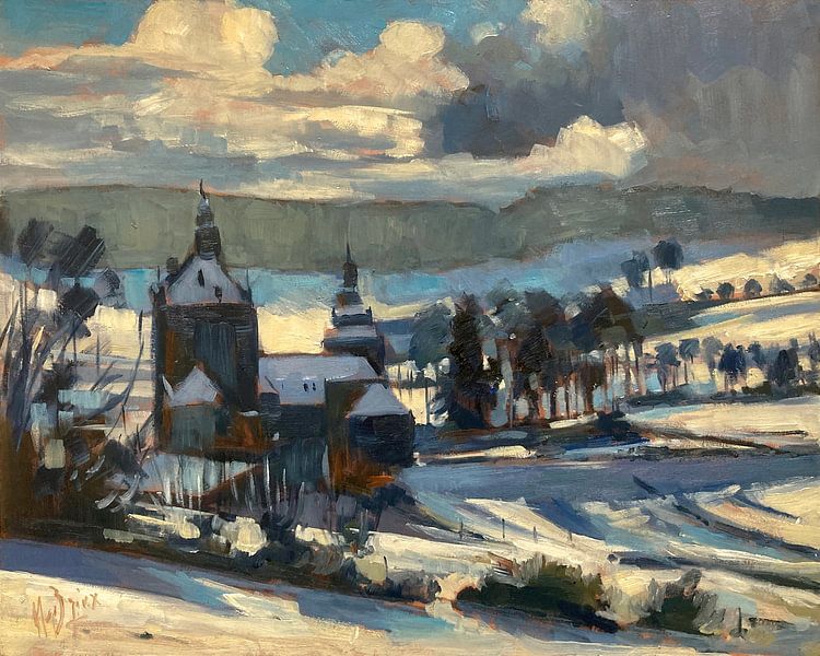 Château Beusdael dans la neige par Nop Briex