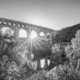 Pont Du Gard black and white by Manfred Voss, Black-White Photography
