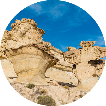 unieke erosie / zandsculpturen van Bolnuevo in Murcia, Spanje