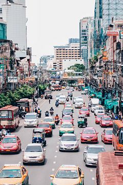 De drukke straten van Bangkok, Thailand, Asië van Madinja Groenenberg