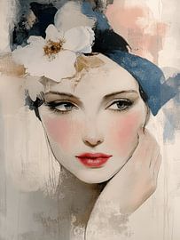 Portrait aux couleurs pastel sur Carla Van Iersel