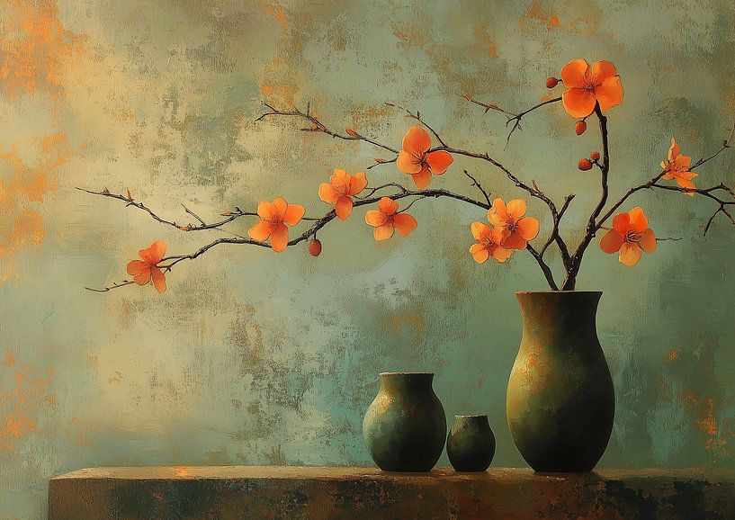vases flowers by Eye catching paintings