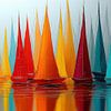 Segelboote abstrakt von Wall Wonder