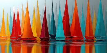 Voiliers abstrait