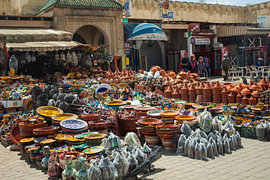 Ceramics at the market in Meknes