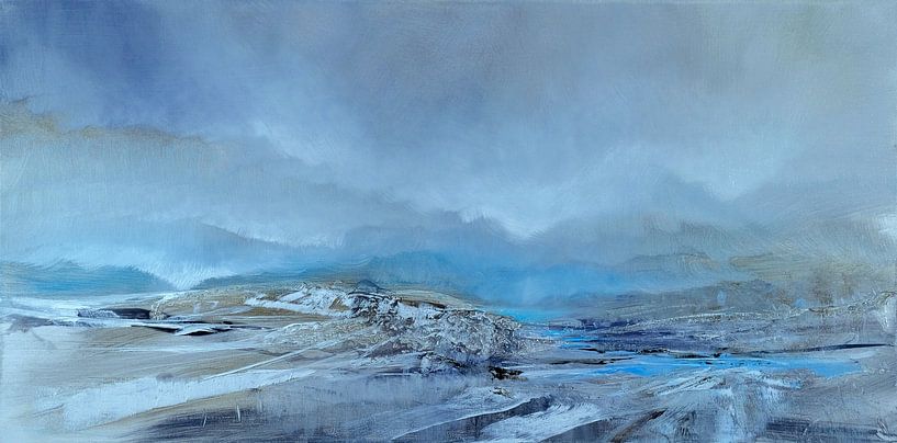 Stille - Blaue Landschaft von Annette Schmucker