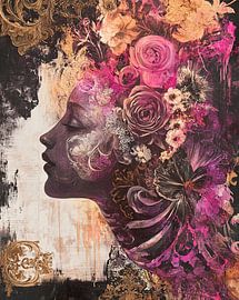 Fleurs d'or et ombre violette