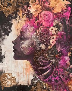 Fleurs d'or et ombre violette
