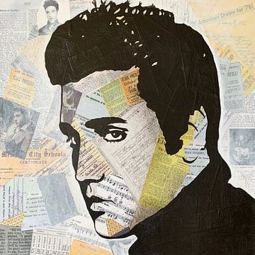 Elvis Presley Love Song van Kathleen Artist Fine Art