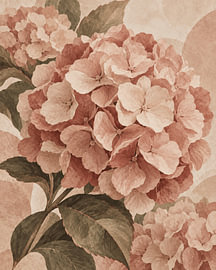 Hortensia rose romantique sur TheArtfulGallery
