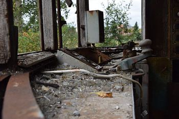 verlassenes Zugabteil