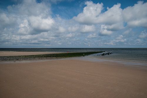 Bewolkte Dag Strand Zeeland
