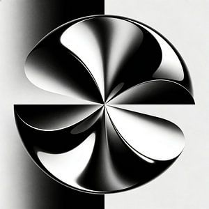 Rotierende Metallformen im Kreisdesign