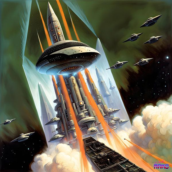 Retro Scifi Visions XVII by Alice Mako