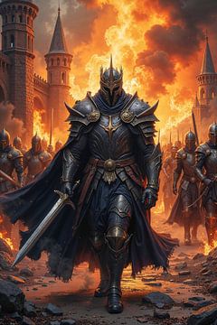 CINEREX - A king marches with his army through a ruined city by INFERAURUM