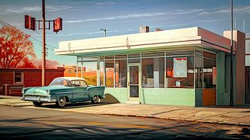 Amerikaanse oldtimer en nostalgische diner van Vlindertuin-Art