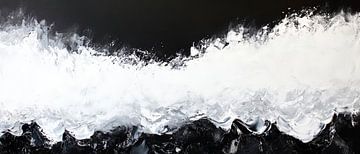 Des vagues dynamiques en noir et blanc sur Poster Art Shop