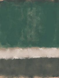 Modern Rothko style abstract in green and white by Dina Dankers