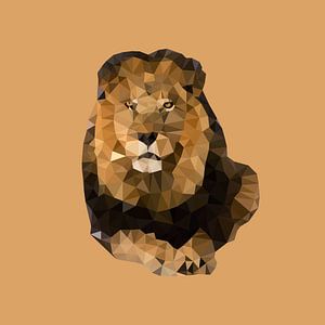 Big Five Safari: Leeuw van Low Poly