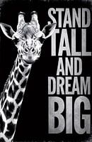 Giraffe with inspirational message