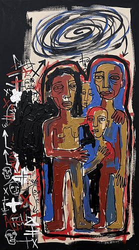 Inneres Chaos – neoexpressionistische, emotionale abstrakte Malerei