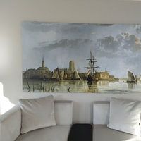 Kundenfoto: Blick auf Dordrecht von Norden, Aelbert Cuyp, auf leinwand