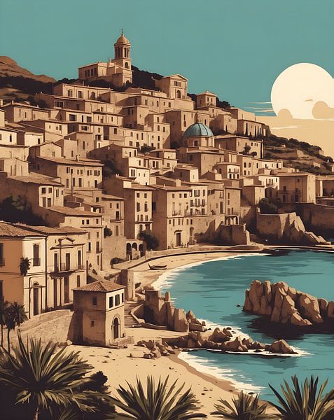 Hidden Cove of Puglia: Coastal Fortifications &amp; Azure Waters by Kurator_Things