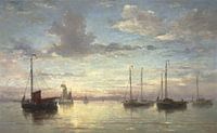 Evening at sea, Hendrik Willem Mesdag