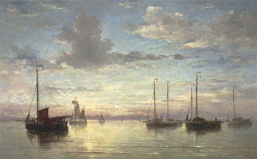 Avondstond op zee, Hendrik Willem Mesdag