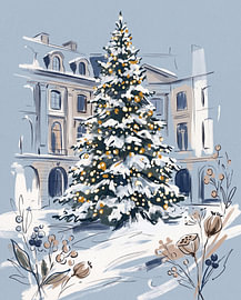 Festliche Winterpracht beim „Oude Huis“ von Your unique art