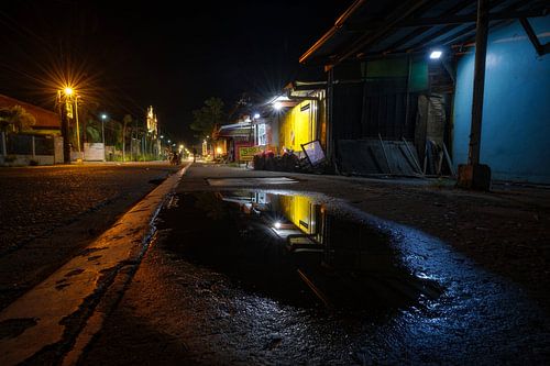 Avond reflectie van Bram de Jong