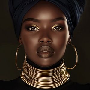 Afrikaanse vrouw van Koffie Zwart