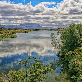 Lac de lave Kalfastrond autour du lac Myvatn en Islande sur Patricia Hofmeester