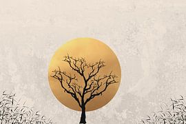 Goldene Sonne mit Baum von by Tessa