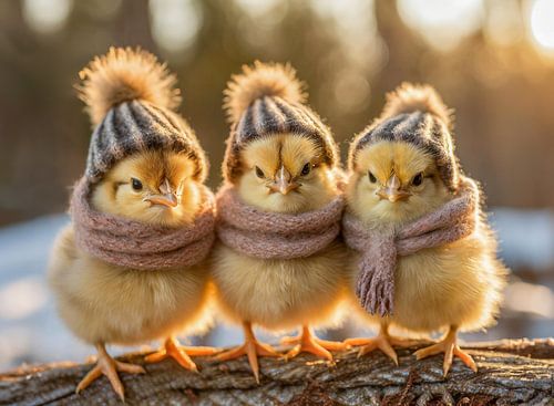 Three little chicks by Ans Bastiaanssen
