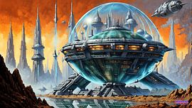 Retro Scifi Visions I by Alice Mako