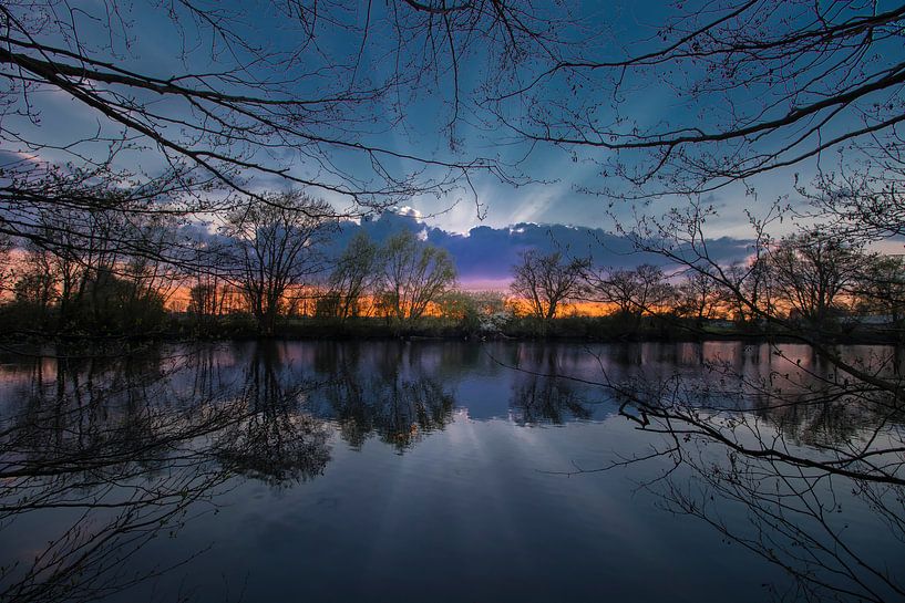 Zonsondergang bij de rijn by Ralf Köhnke