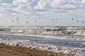 Kitesurf à Ouddorp, en Zélande.