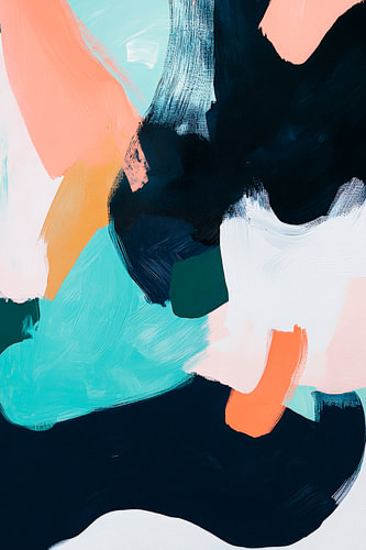Abstract painting in soft colours