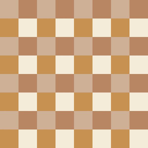 Retro Schachbrett Phantasie Pixel von Mad Dog Art