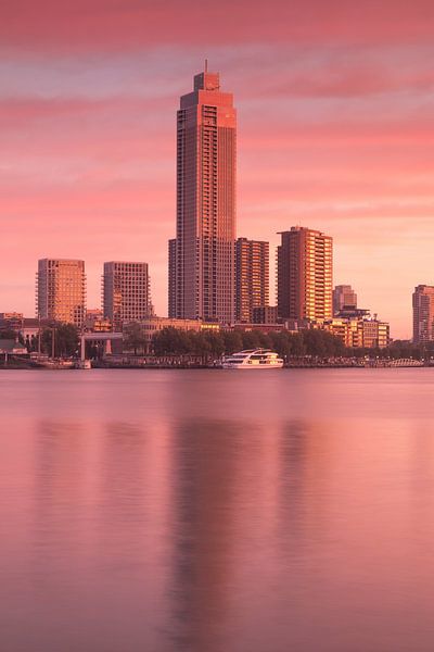 Morning red at the Salmon Harbour Tower by Ilya Korzelius