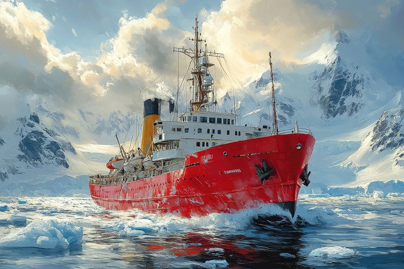 polar expedition north or south pole by Egon Zitter
