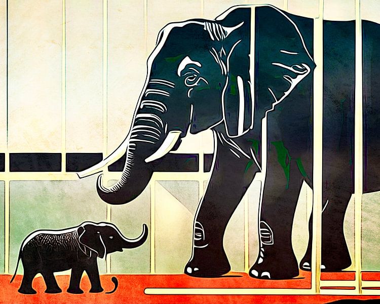 Elephants by zam art
