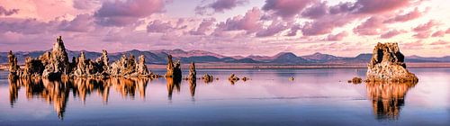 Panorama zonsondergang Monolake