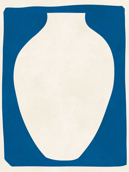 Vase on blue background 2 by Vitor Costa