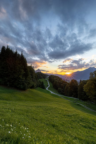 Sonnenuntergang in Wamberg