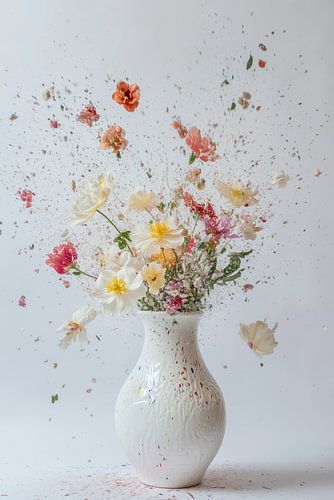 Blumen Farbe in Bewegung