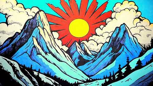 Des montagnes majestueuses sous le soleil