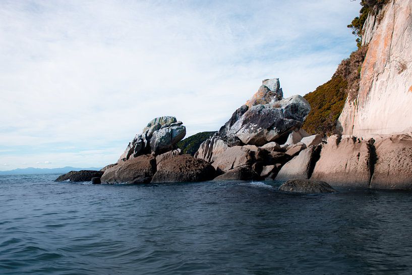 Rugged rocks on the coast of Norway by Kirsten van der Zee